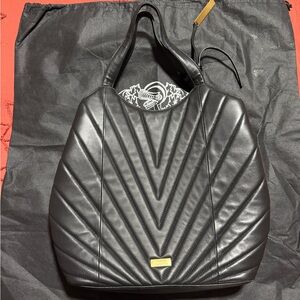 Vince Camuto Black Quilted Hobo Bag
